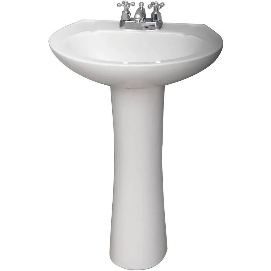 White Pedestal Lavatory F946