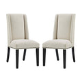 Beige Fabric Side Chair, Set of Two A836