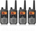Black/Silver 4 Radios GMRS Two Way Radio Walkie Talkie H53323