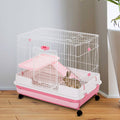 Indoor Rabbit Cage Small Animal House with Wheels G31297
