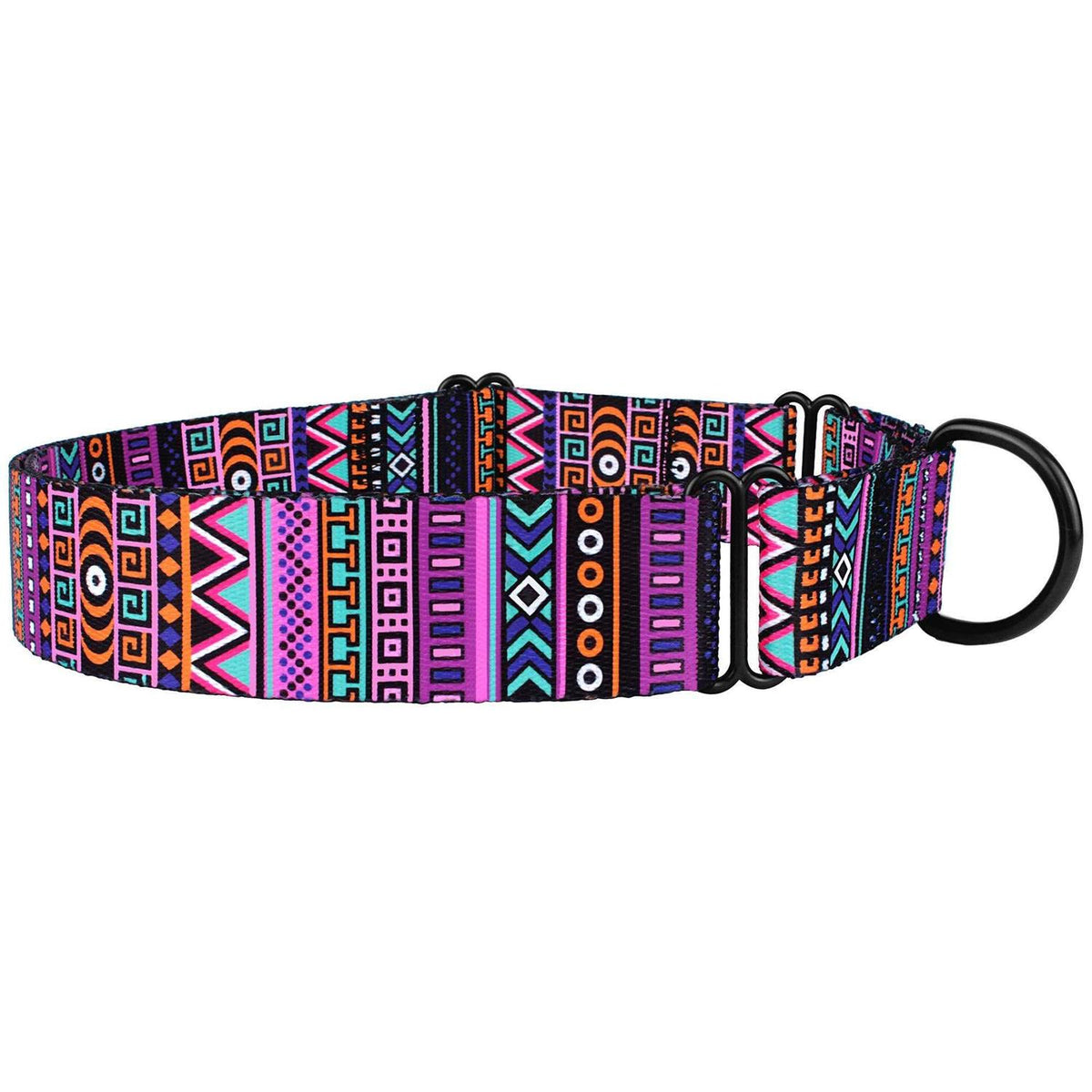 Martingale Dog Collar Nylon Tribal Pattern Adjustable Heavy Duty M374