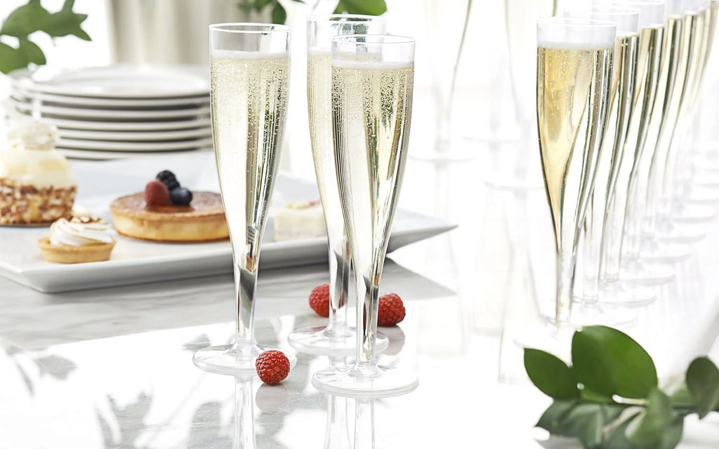 1 Piece Hard Plastic Champagne Flutes, 5 Oz, Clear F16847