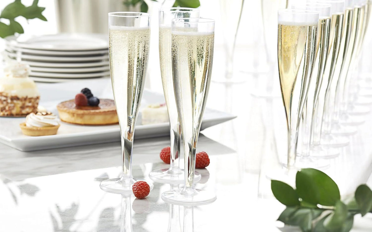 1 Piece Hard Plastic Champagne Flutes, 5 Oz, Clear F16847