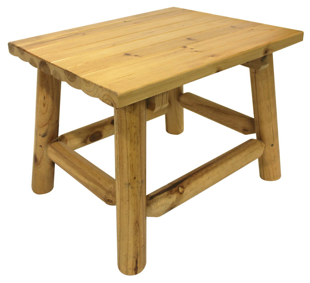 Outdoor Wood End Table Natural V451