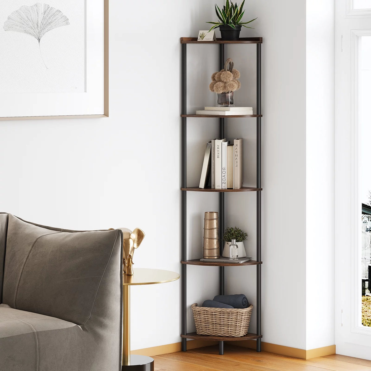 5 Tier Corner Shelf Stand D45872