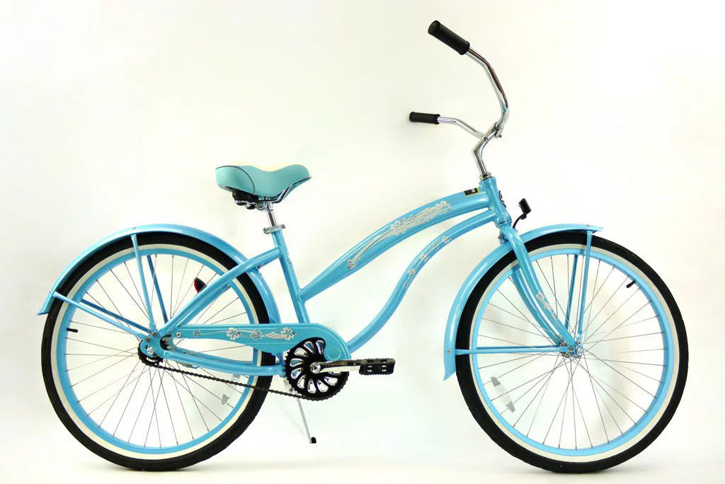 26 In. Pink Single Speed Aluminum Beach Cruiser Bike O96097