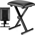 Black Adjustable Height Padded Piano Bench H680872
