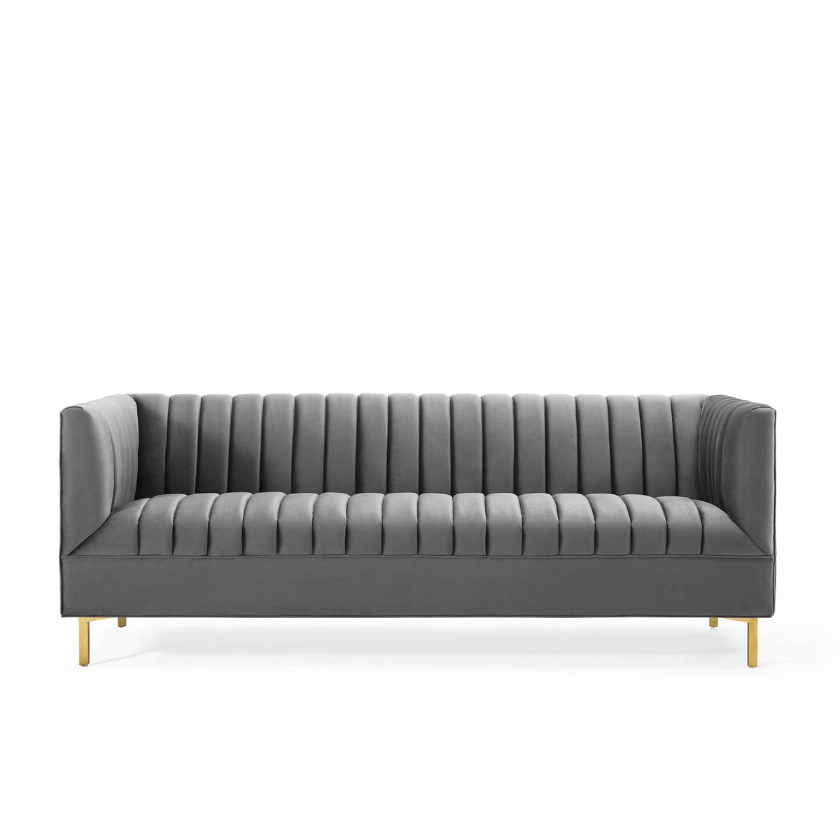 Gray Performance Velvet Sofa H27611