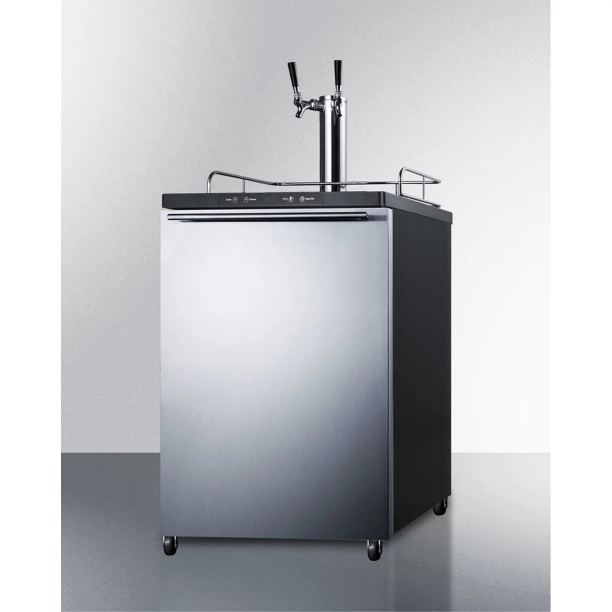 24 Built In Beer Dispenser with Twin Taps P20647