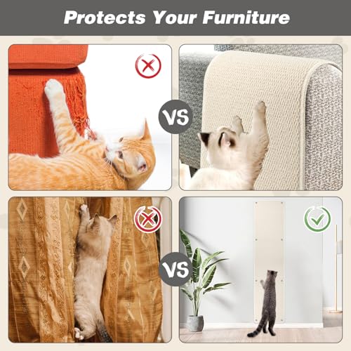 71x15.8 Thickened Cat Wall Climbing Carpet with 16 Fixed Nails C68036