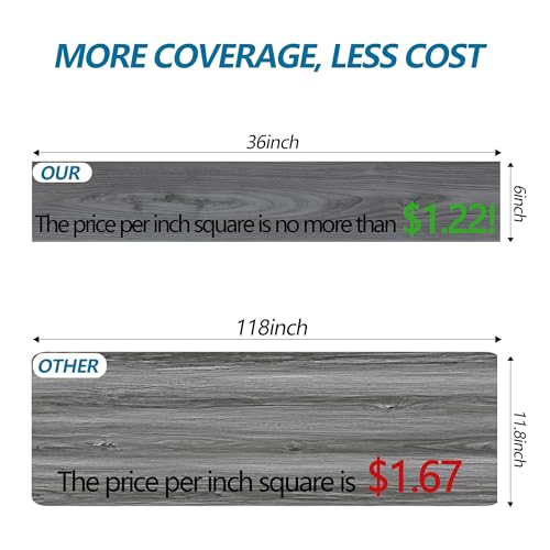 Grey Wood Peel and Stick Vinyl Floor Tile, 36 Pack S363080