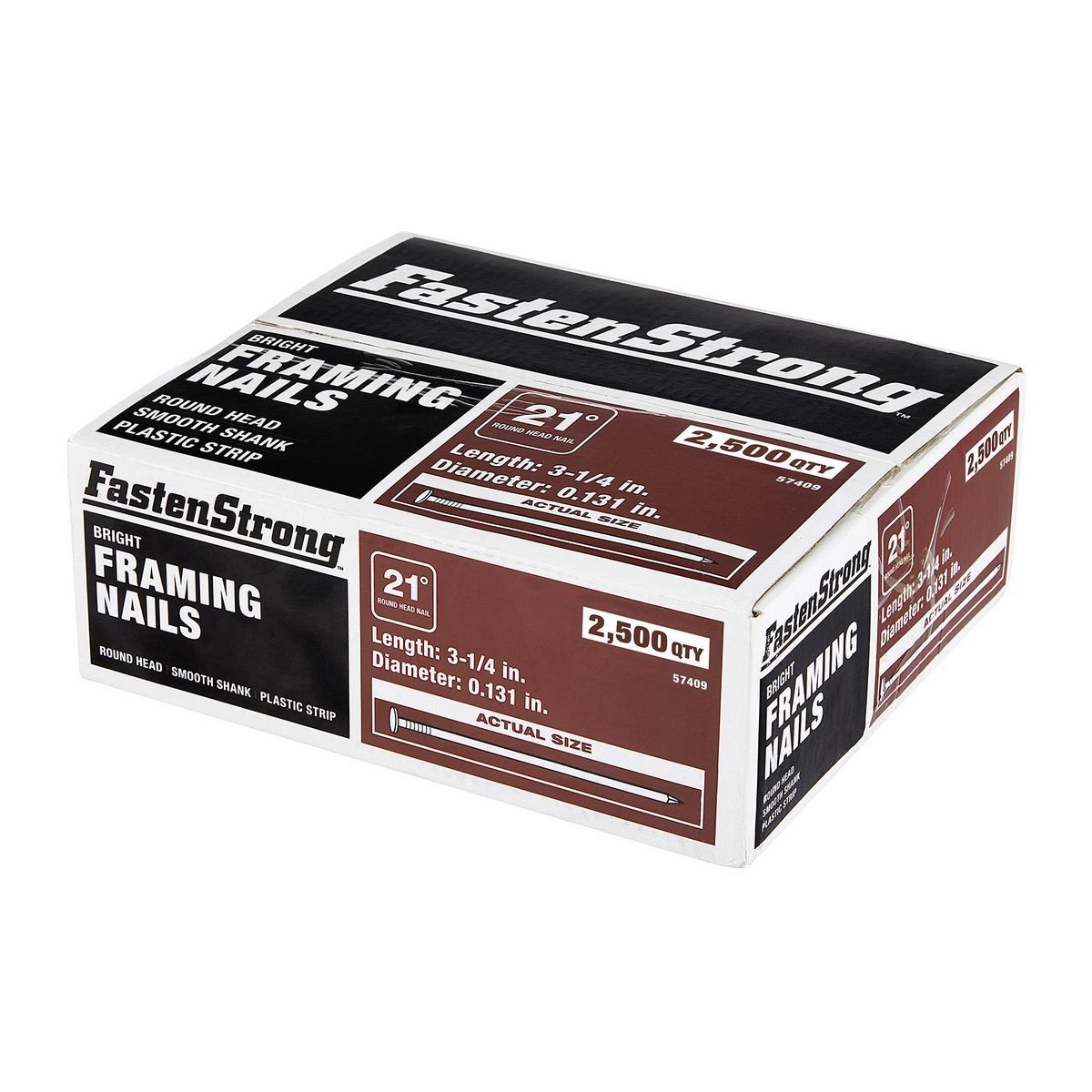Bright Coated Framing Nails 2500 Pack B342