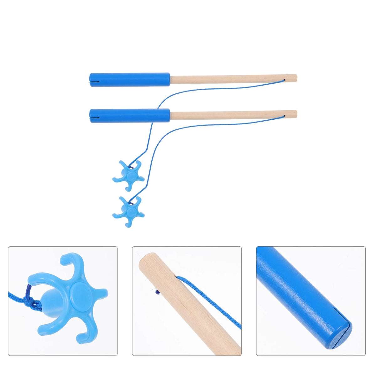Magnetic Fishing Rod Wooden Game Educational Toy H34918