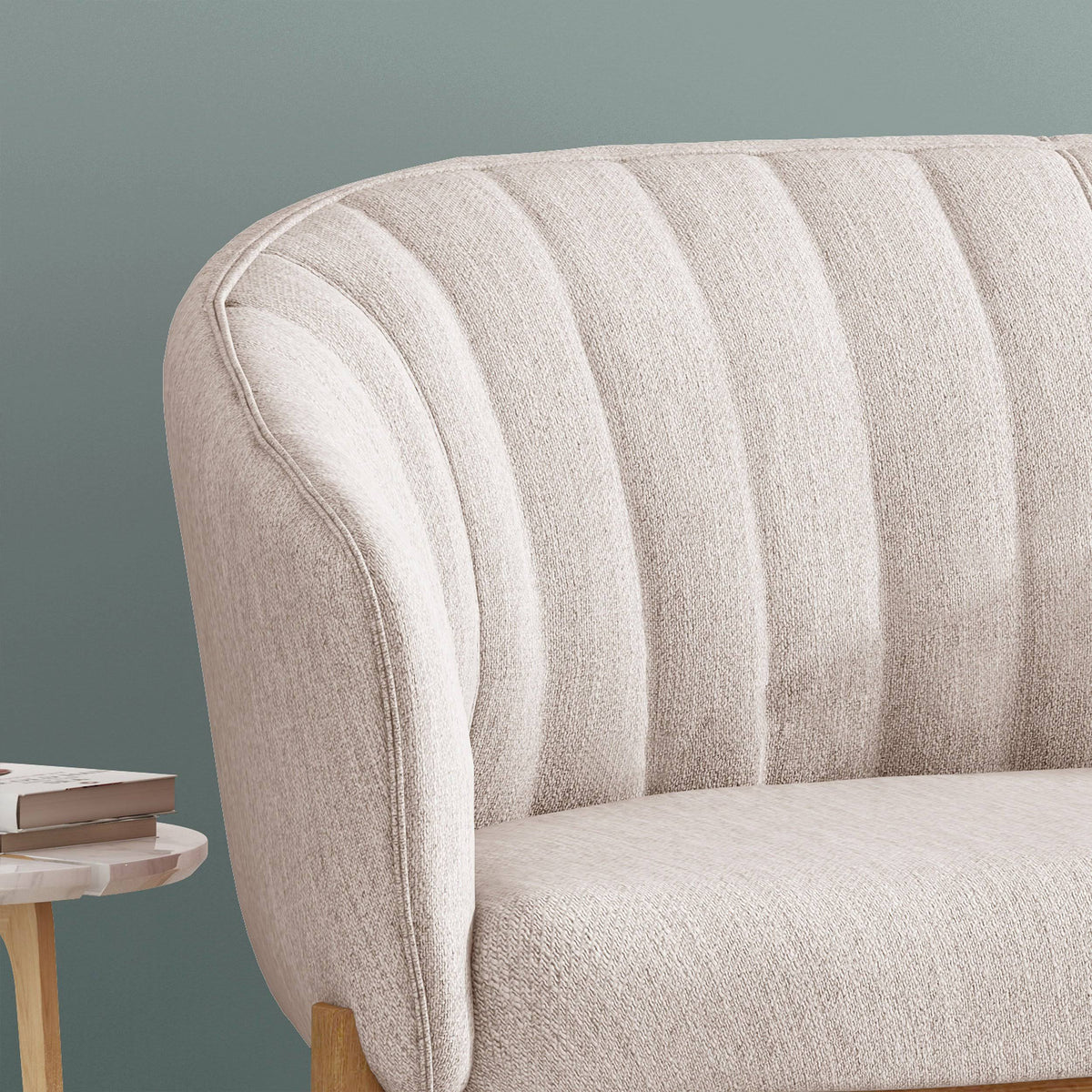 Teal Fabric Loveseat E233