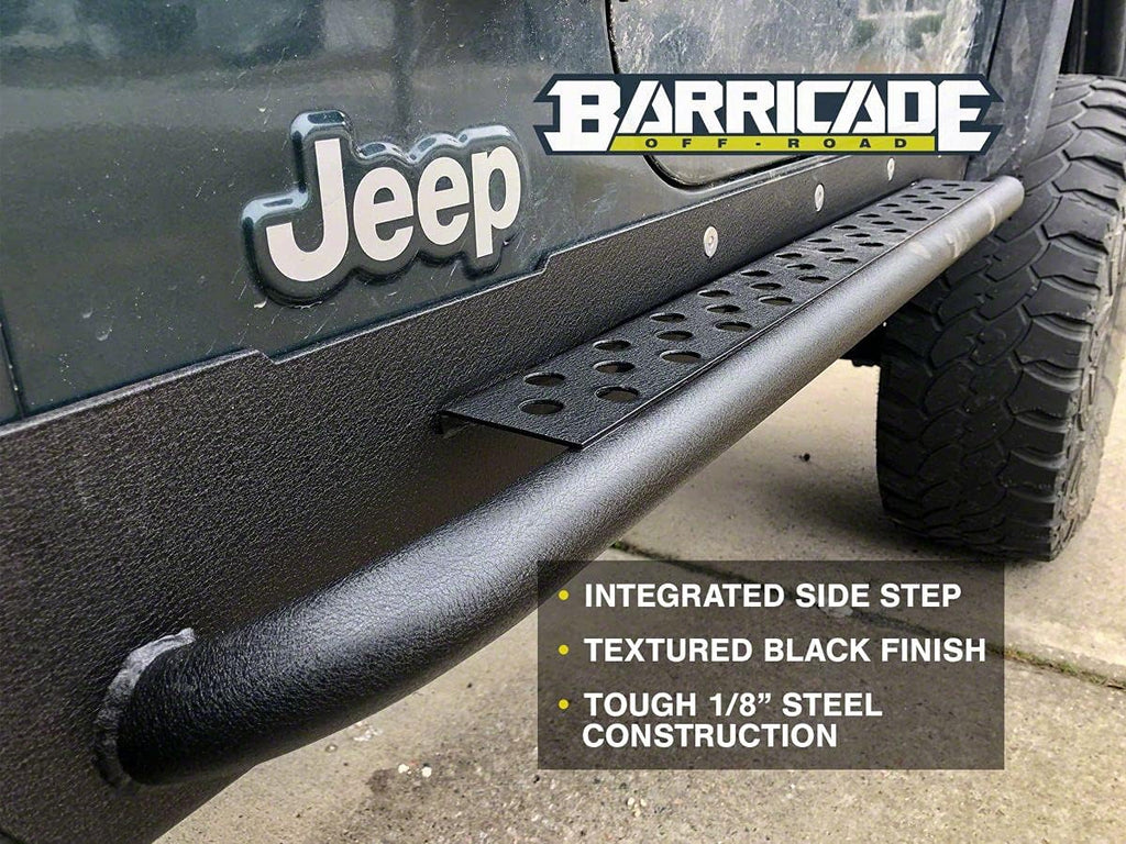 Rocker Guards with Steps Compatible with 97-06 Jeep Wrangler TJ Z351237