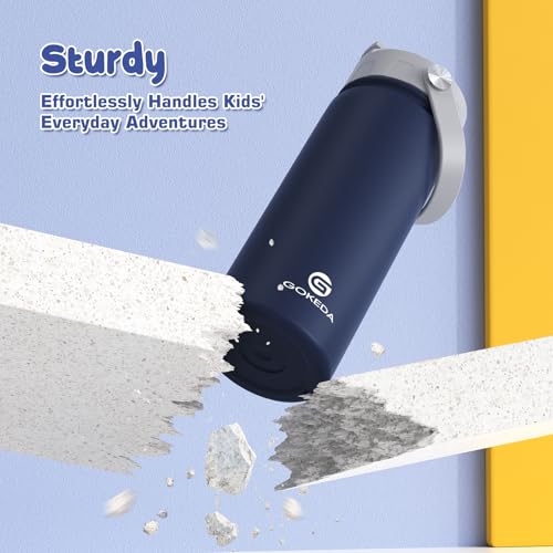 18oz Insulated Stainless Steel Kids Water Bottle with Stickers N138