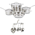 7-Piece Stainless Steel Cookware Set with Wall Mounted Rack R3043