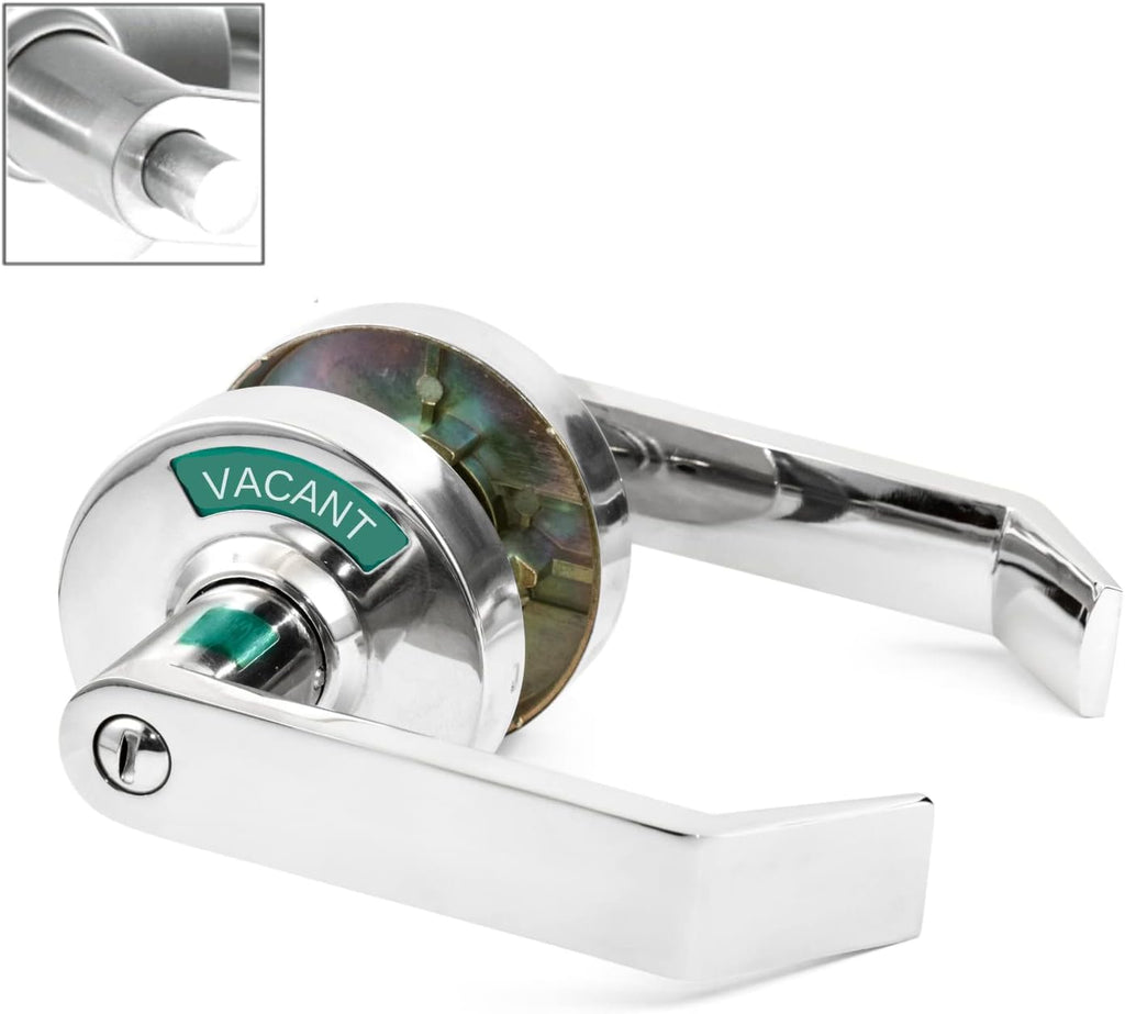 Privacy Indicator Lock with Keys, Satin Chrome T28208