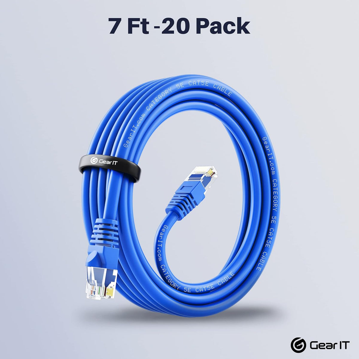 Cat5e Ethernet Patch Cable 7 Feet Blue O7690