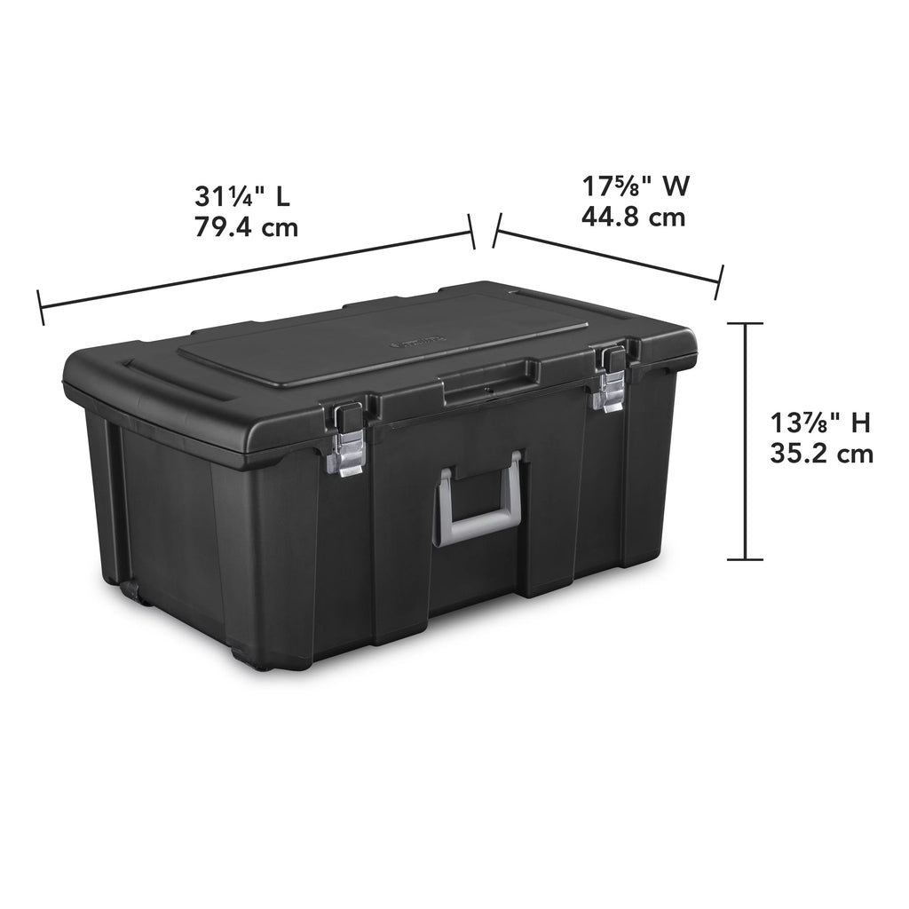 Black Plastic Footlocker O68901