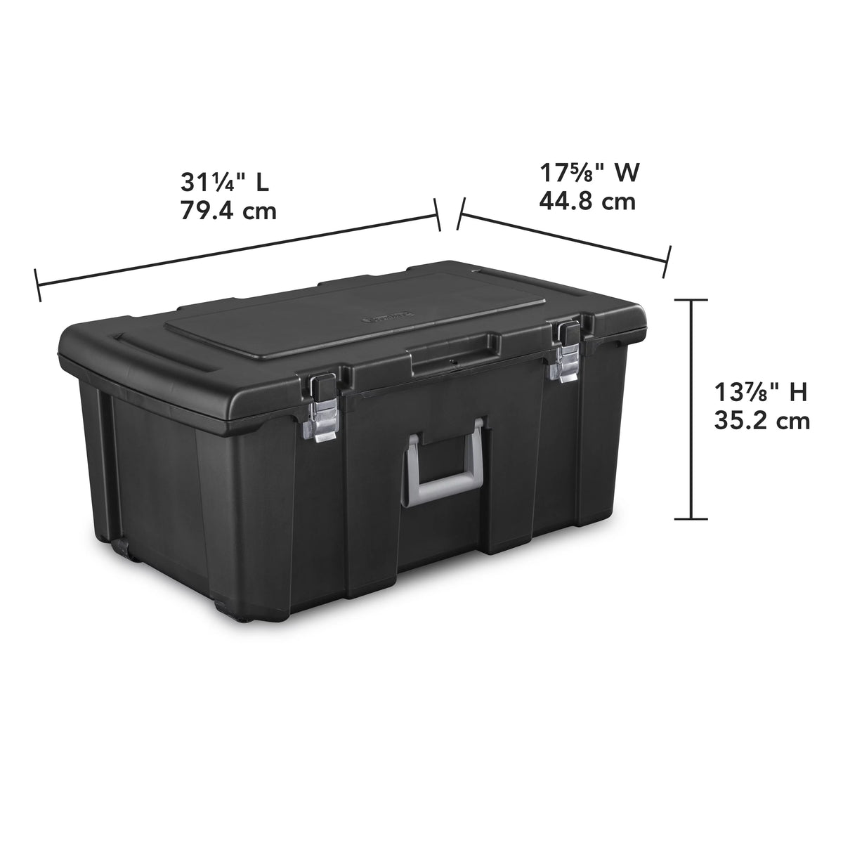 Black Plastic Footlocker O68901