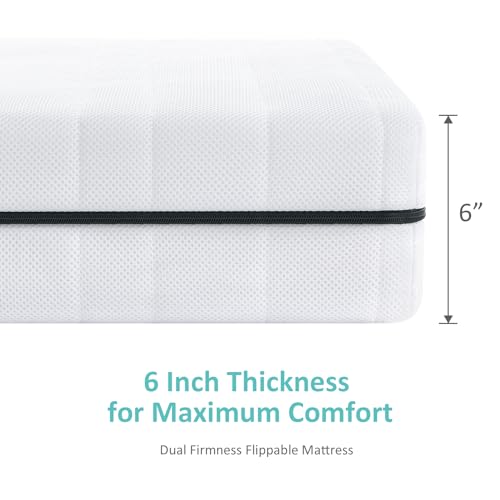 Dual-Sided Memory Foam Crib Mattress with Washable Mesh Cover I280