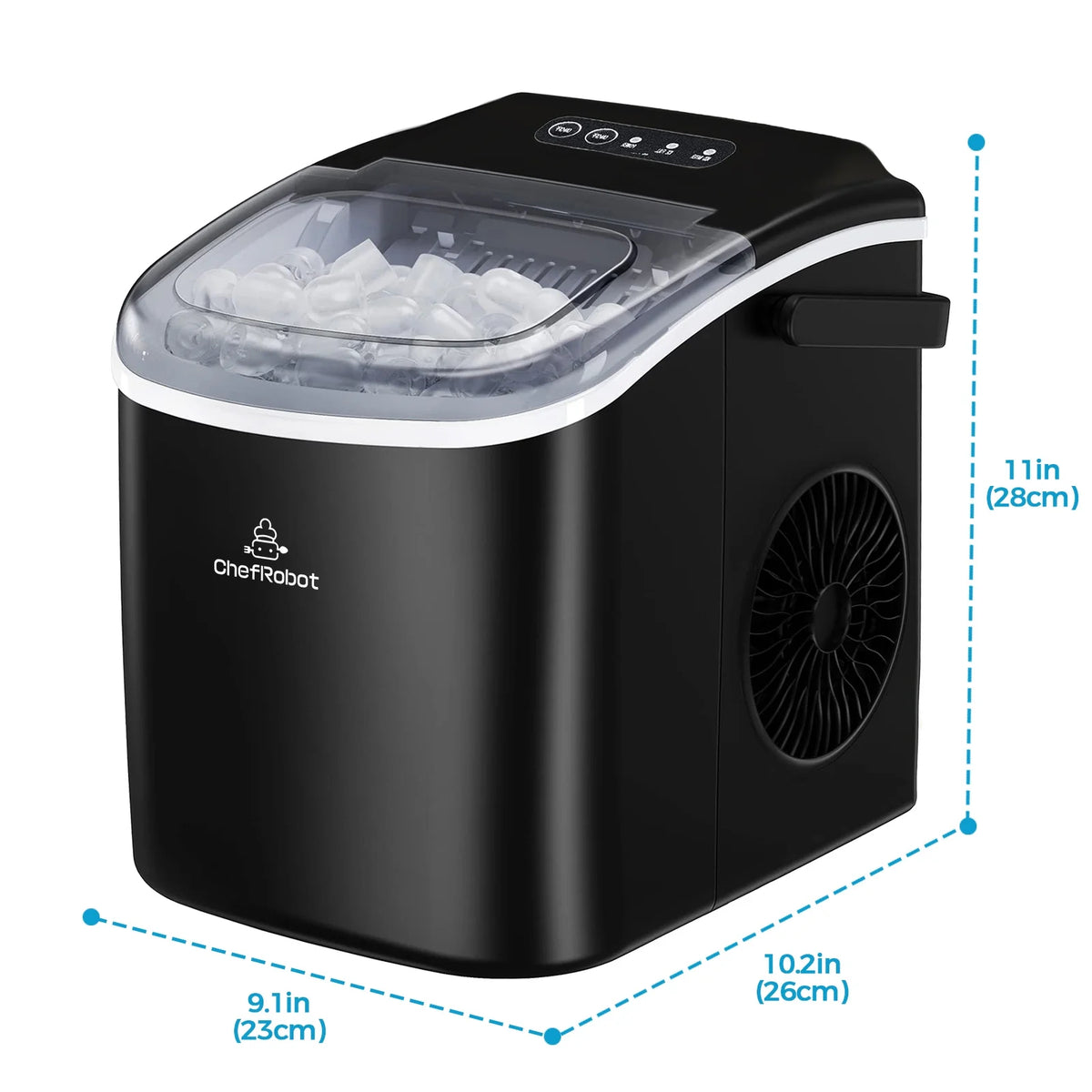 Black Self-Cleaning Ice Maker M858942