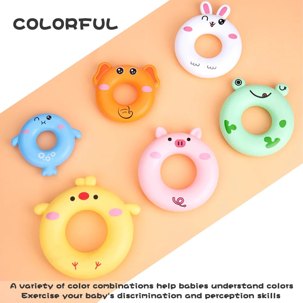 7 Rings Baby Stacking Nesting Toys Sensory Educational Montessori Baby Blocks Stacker F2928