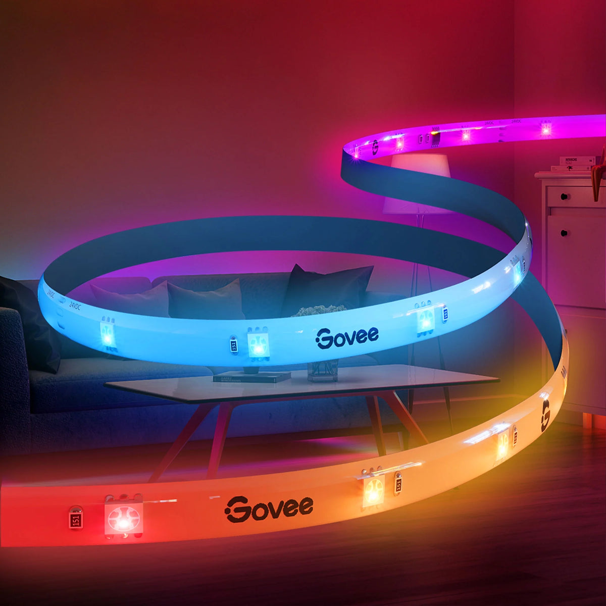 9.8ft Wi-Fi RGBIC LED Strip Light A44941