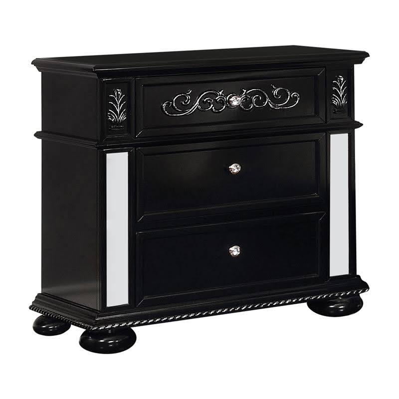 Black Traditional Nightstand M18215