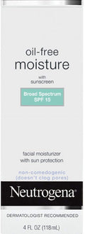 4 Fl. Oz Non Greasy Oil Free Facial Moisturizer with Spf 15 Sunscreen Y131583