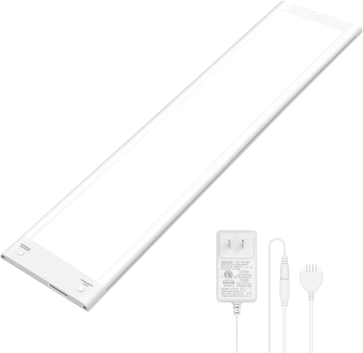LED Under Cabinet Light, 18 Inch, 9W, 720lm, Dimmable, 5 Color Temperature, Pack of 2 D6366