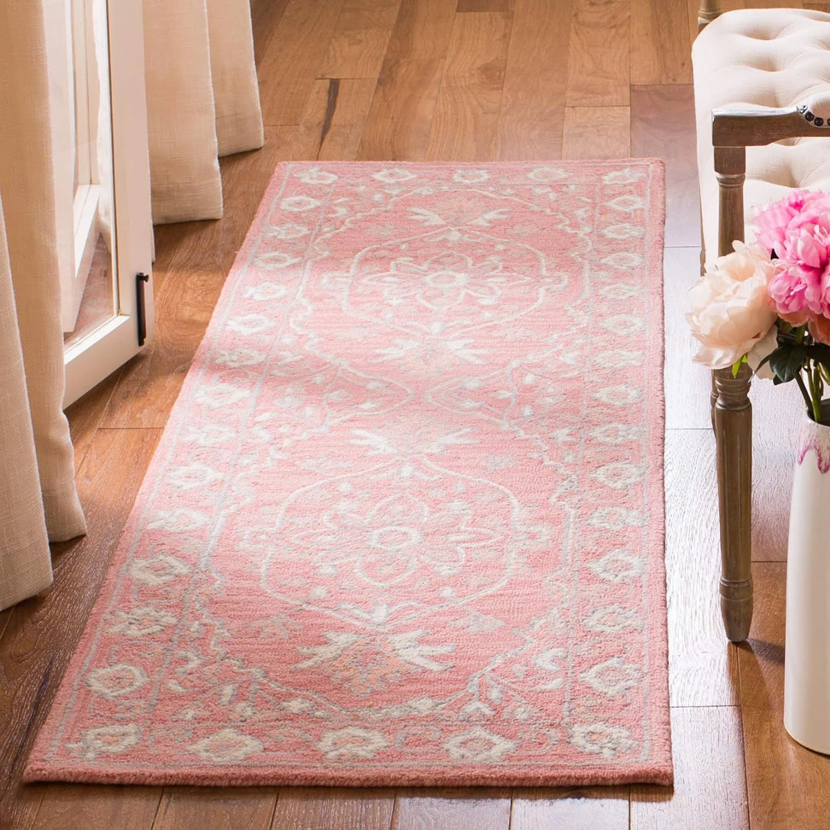 Ivory Handmade Wool Runner Rug 2'3" X 7' Y108