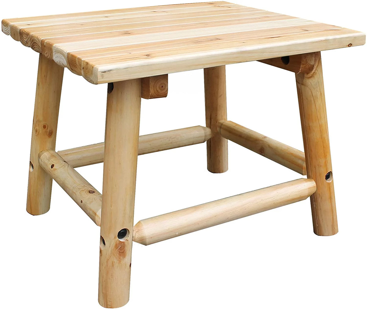 Outdoor Wood End Table Natural V451