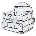 White/Black Comic Book Reader Chair G161