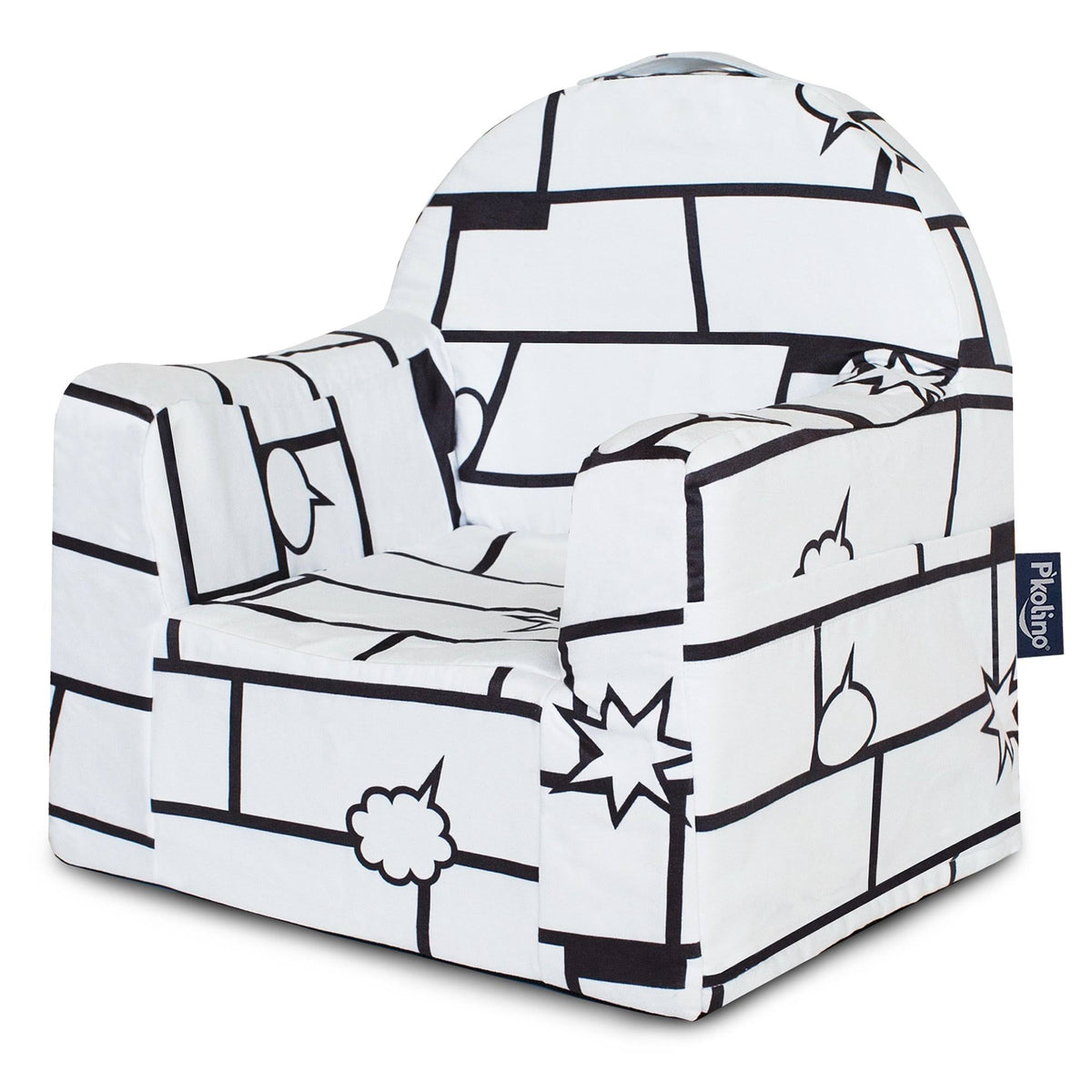 White/Black Comic Book Reader Chair G161