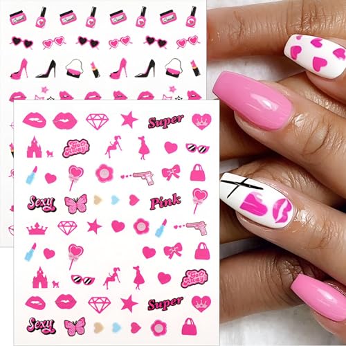 All Holiday Nail Stickers, 30 Sheets Self-Adhesive Nail Art Decals B2397