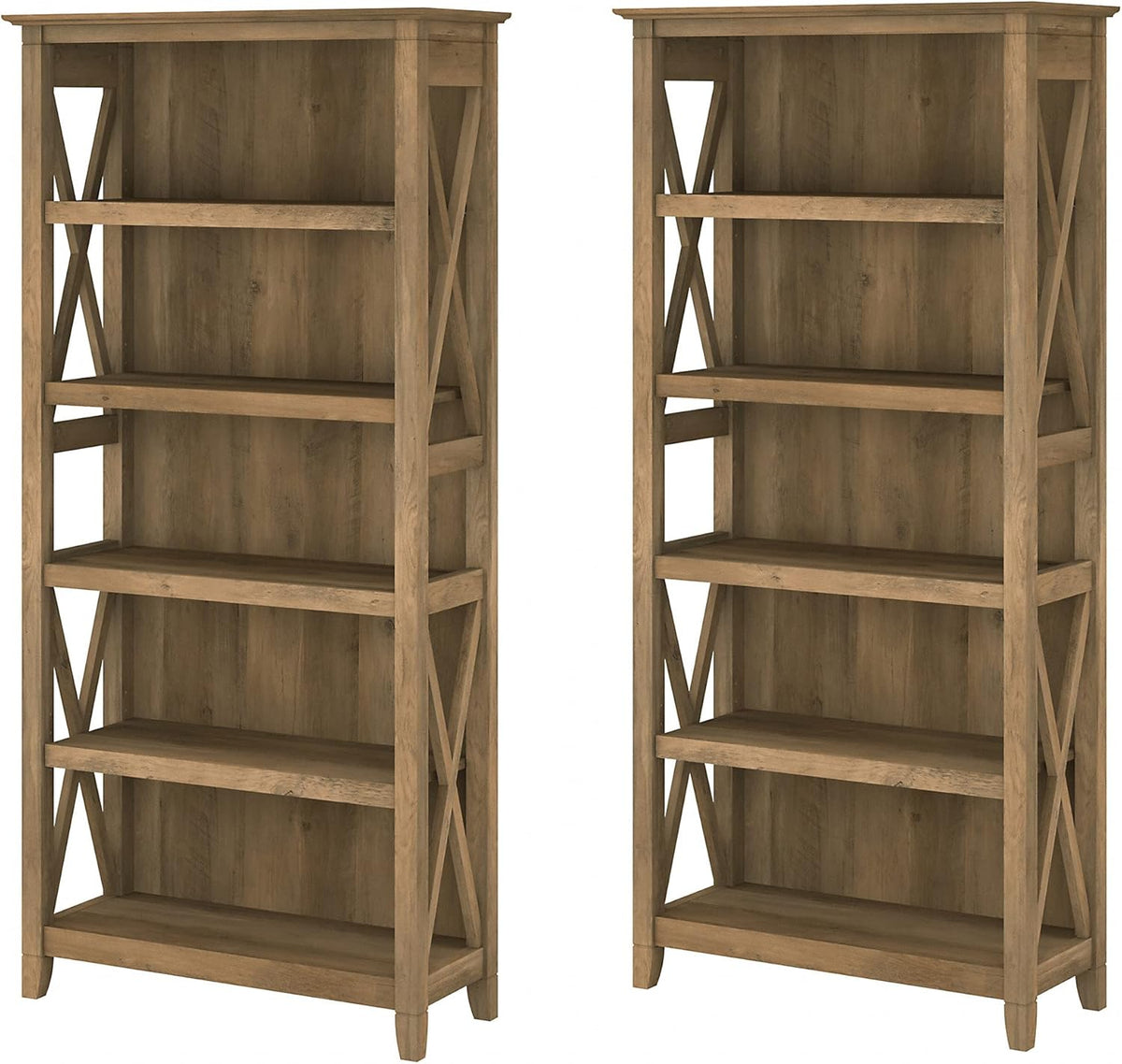 5 Shelf Bookcase Set, Reclaimed Pine L44504