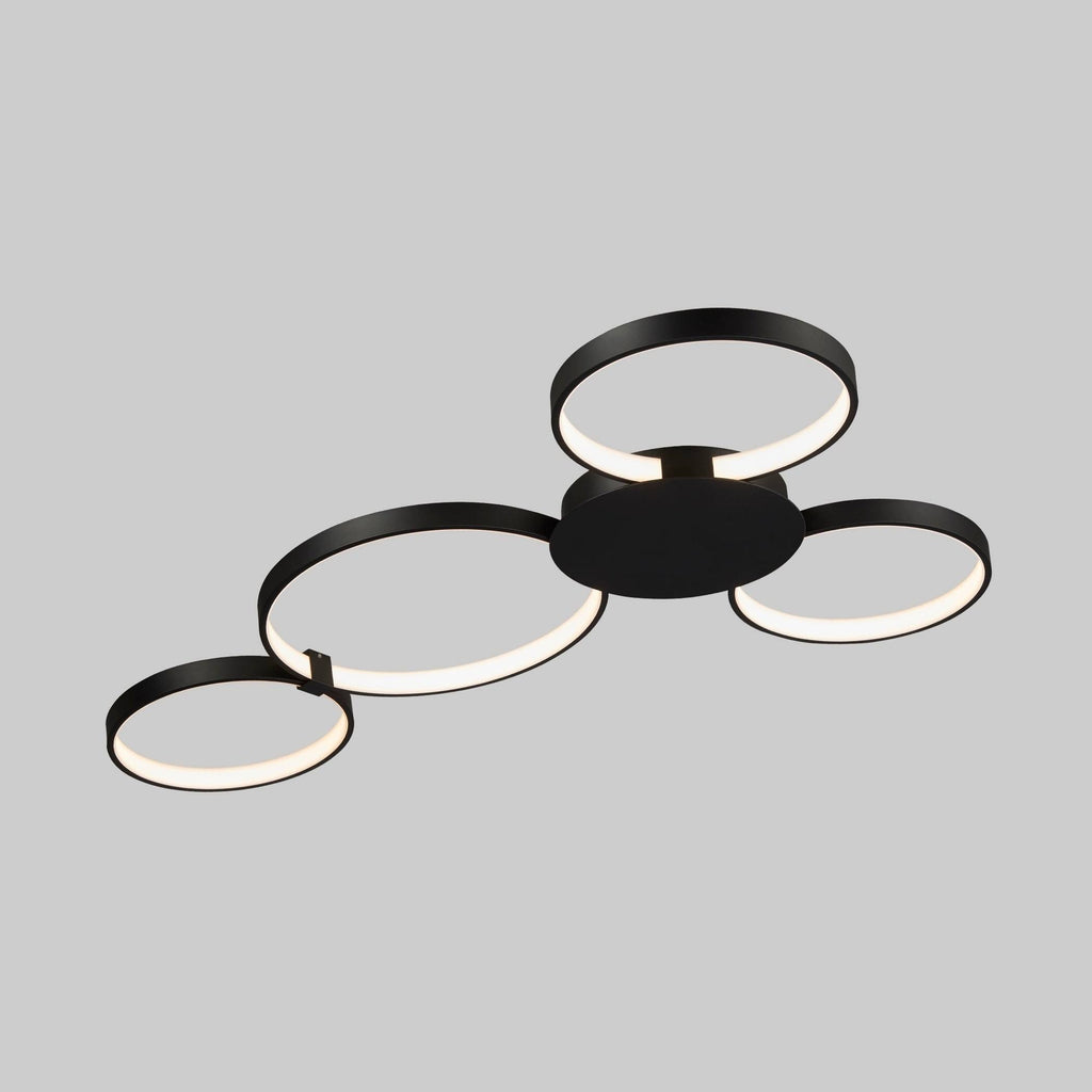Black LED Semi-Flush Ceiling Light X6551