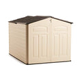 Beige/Brown 5 x 6.5 Ft Resin Outdoor Storage Shed P335425
