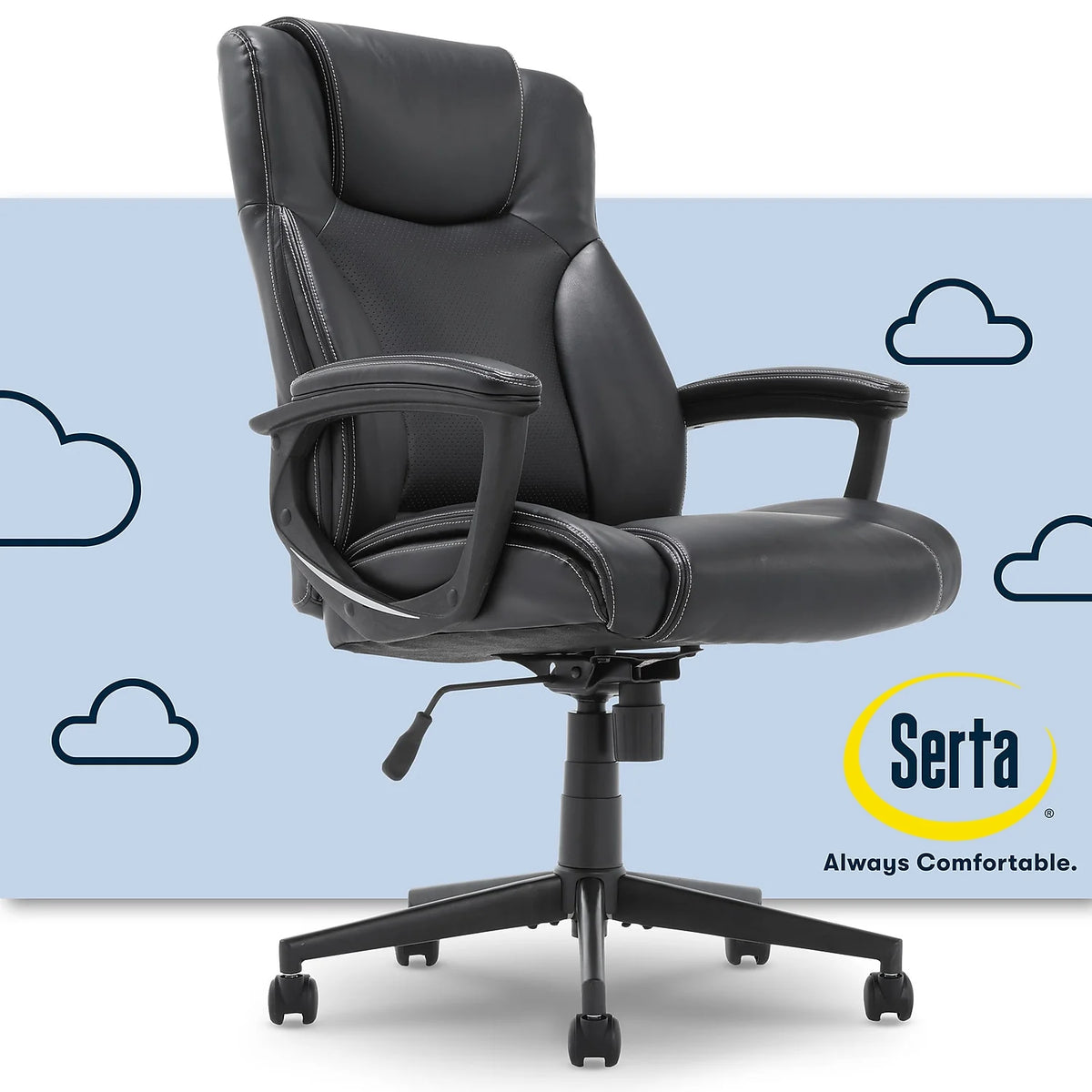 Black Bonded Leather Executive Chair J5402