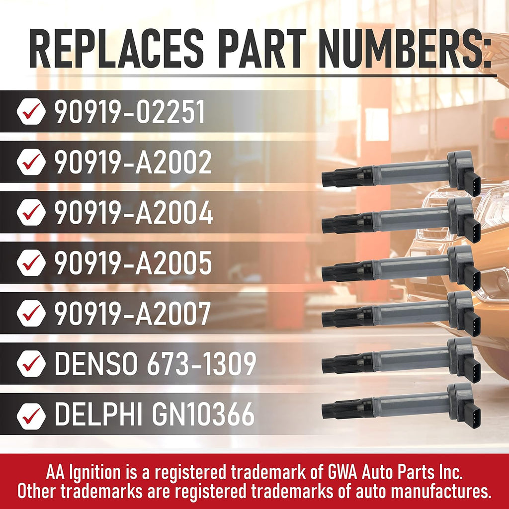 Ignition Coil Set of 6 for Toyota, Lexus & Scion Vehicles G9400