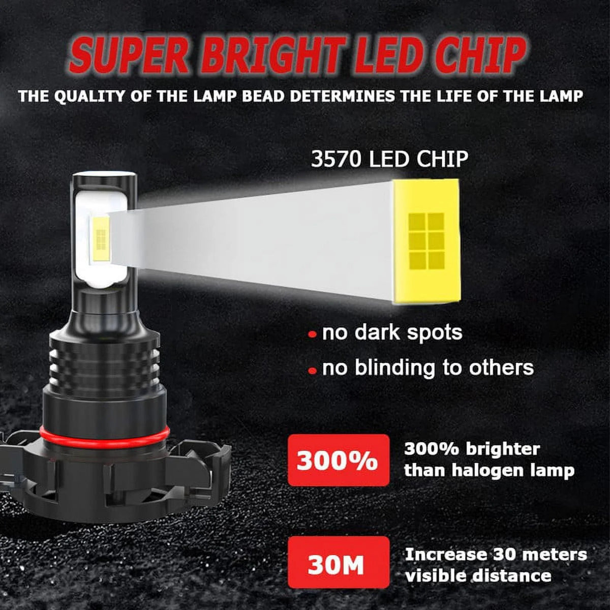 Ice Blue LED Fog Light Bulbs 2504 A3476