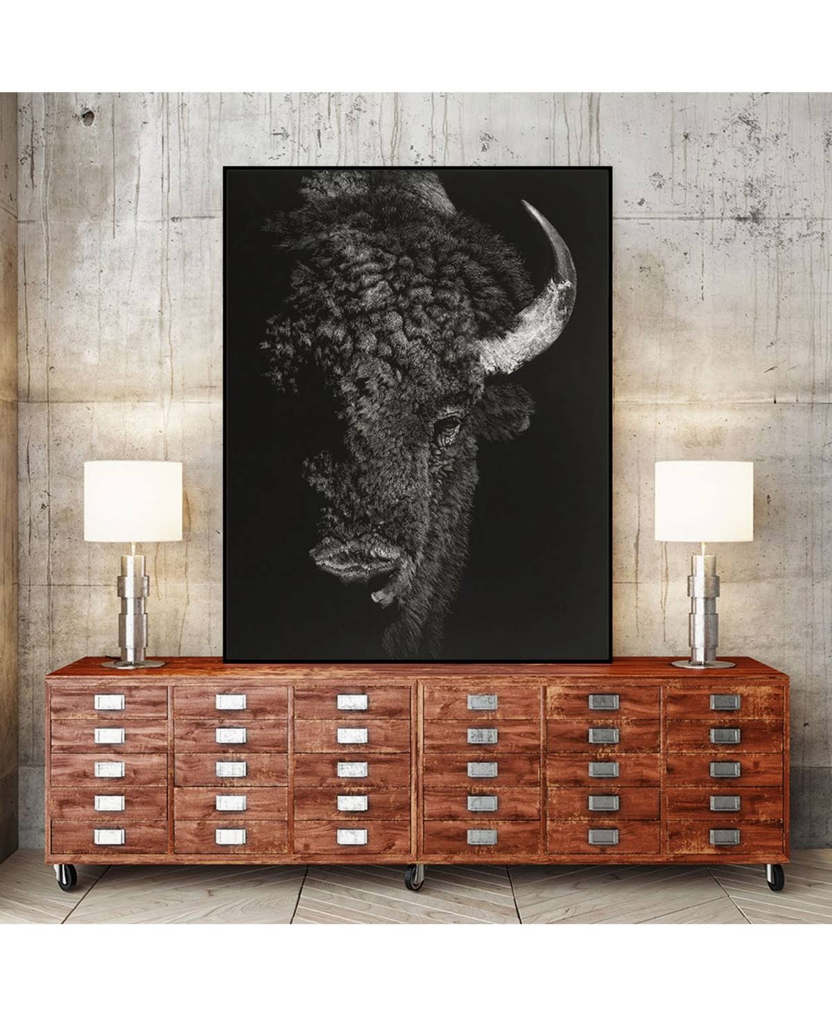 Framed Canvas Art Block - Tan P503629