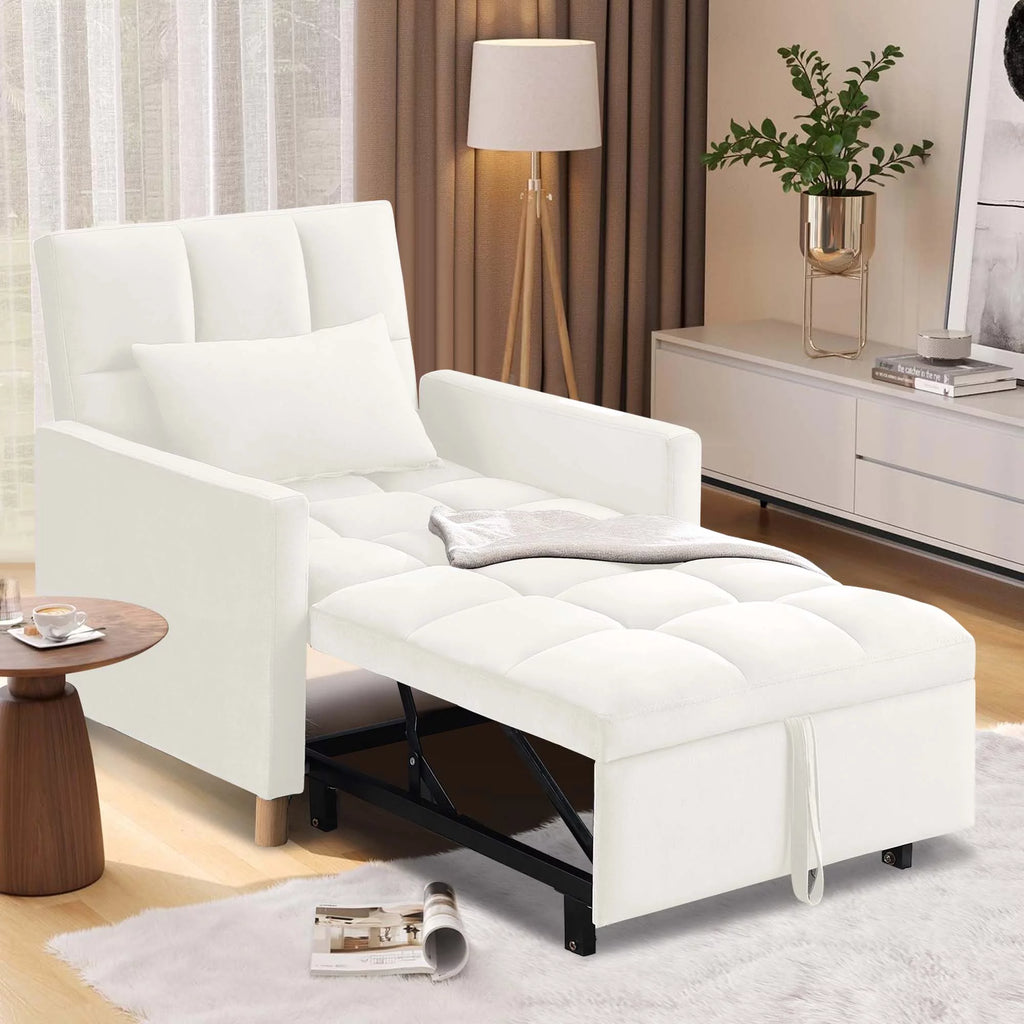 Gray Convertible Sleeper Chair Bed F73580