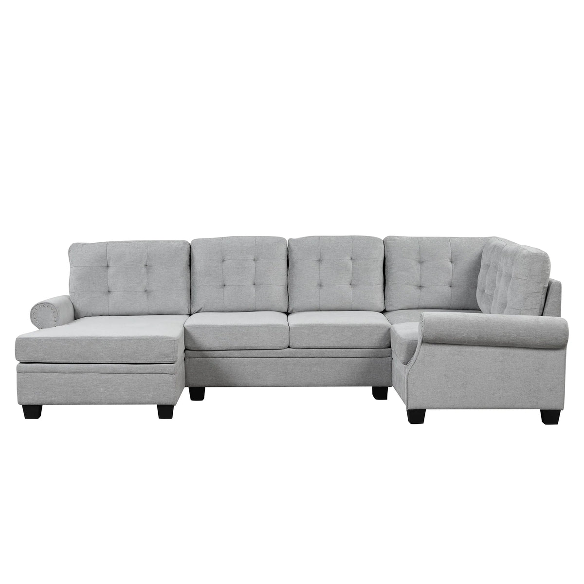 Gray U-Shaped Sectional Sofa G499