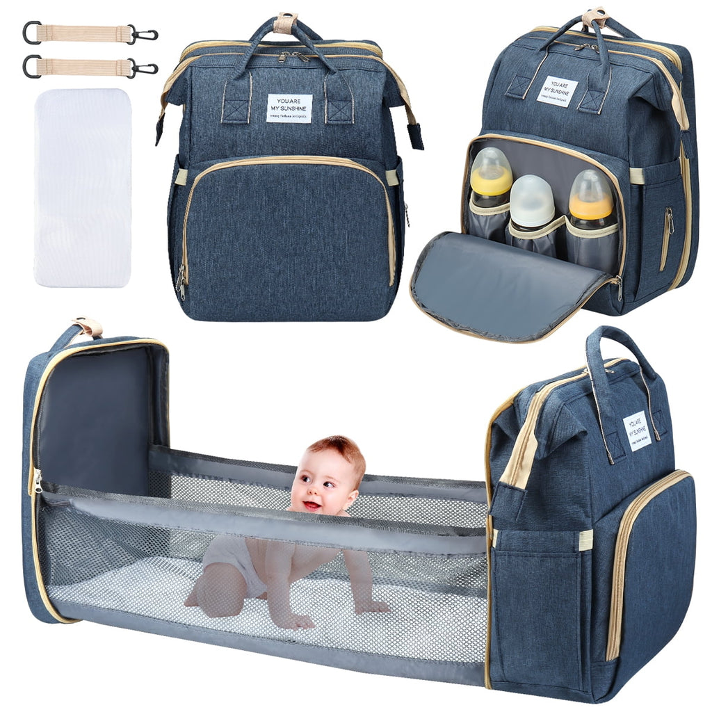 3 in 1 Waterproof Diaper Bag Backpack with Changing Pad F986