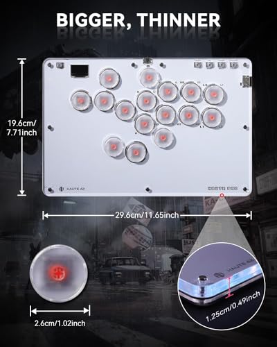 Black All-Button Arcade Stick with Turbo Functions & Custom RGB L2162