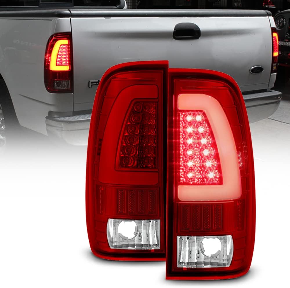 Red Clear LED Tail Lights Pair Left+Right L3010