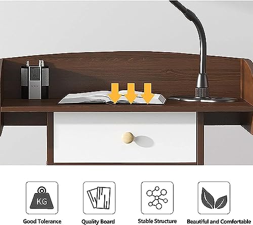 Wood Stand Floor Standing Podium with Storage Shelf Q865372